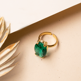 Anillo Vitral Ovalo Verde